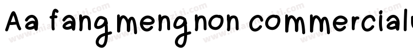 Aa fangmengnon commercialuse字体转换